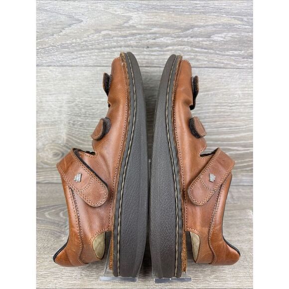 Finn Comfort Tunis Men’s Sz 11/EU 44 Brown Leather 3 Strap Hook & Loop Sandals main image 9